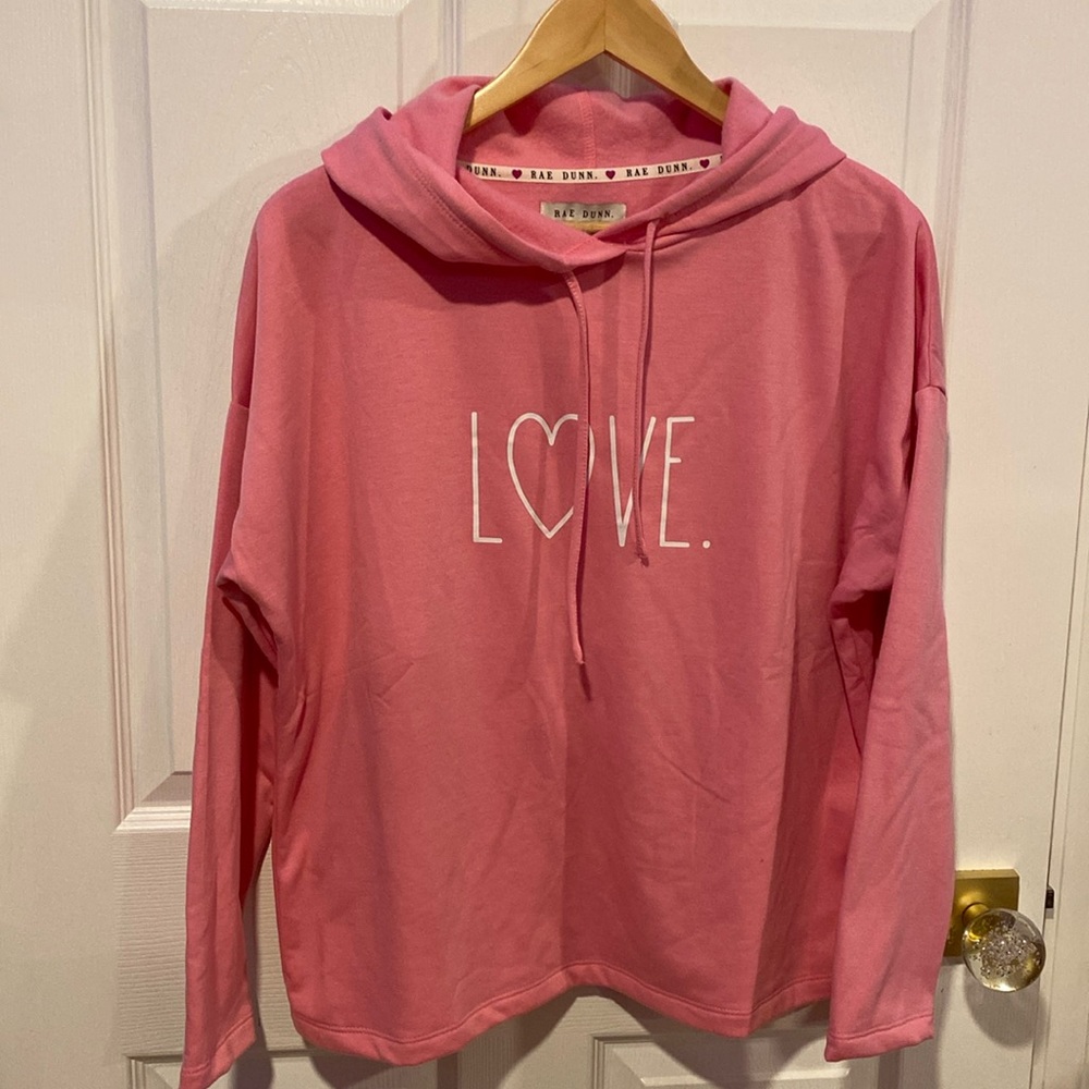 BNWT Rae Dunn Love Hoodie Women’s Size Medium